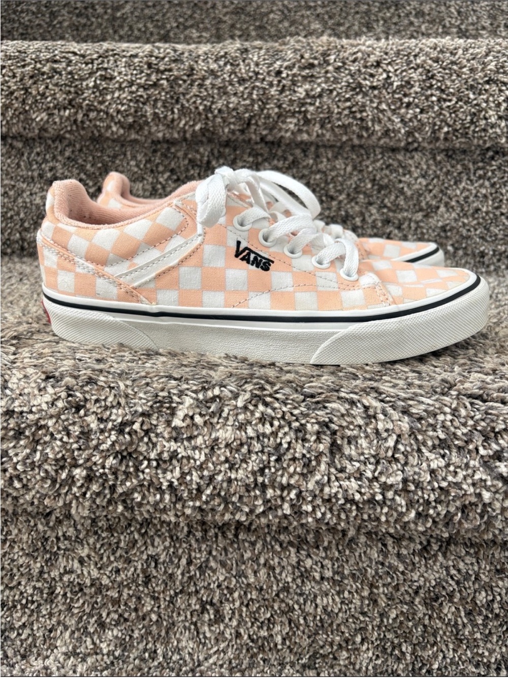 Vans peaches Checkerboard Lace-Up Sneakers